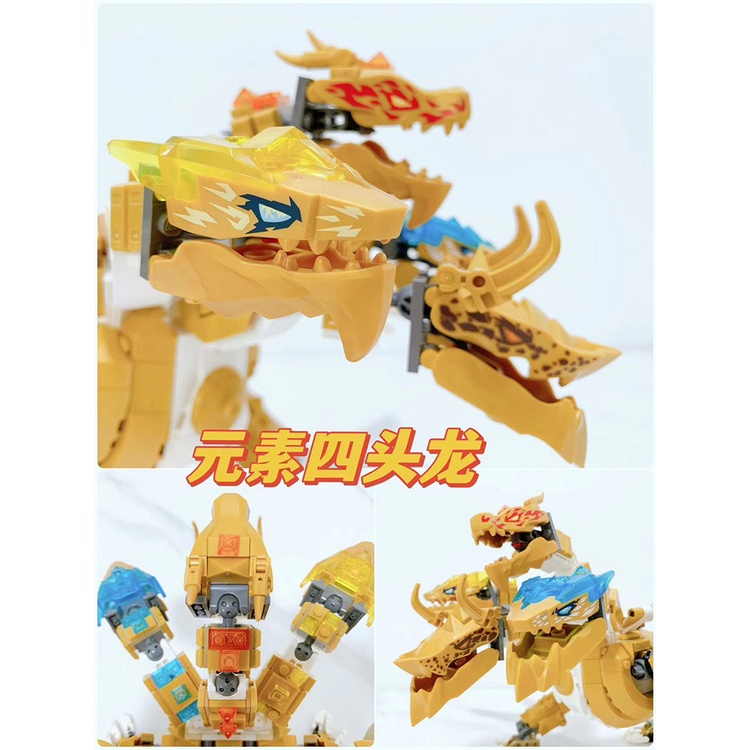 Đồ chơi Lắp ráp Mô hình 60011 Rồng vàng huyền thoại của Lloyd 1061 chi tiết