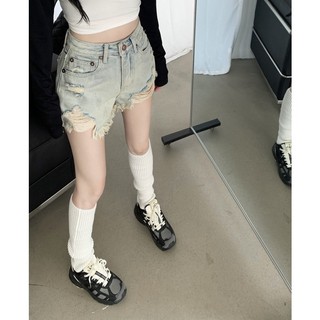 Quần Short Jean Rách Tối Giản Không Phai Màu