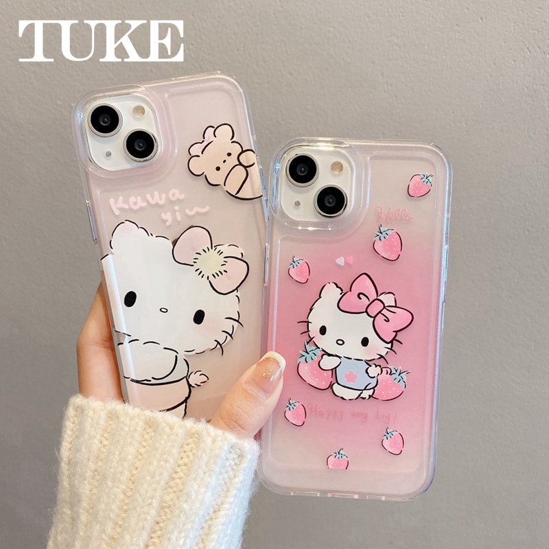 Ốp Điện Thoại TPU Mềm Trong Suốt Hình Hello Kitty Cho iPhone 14 13 12 11 Pro Max X XR XS Max