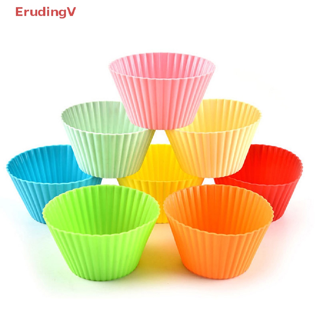 Khuôn Làm Bánh Muffin / Cupcake Hình Tròn Bằng Silicone