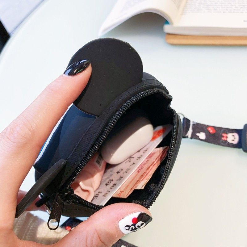 Túi Đeo Vai Mini Bằng Silicon Hình Mickey Minnie Mickey stitch Hello Kitty Dino Pikachu