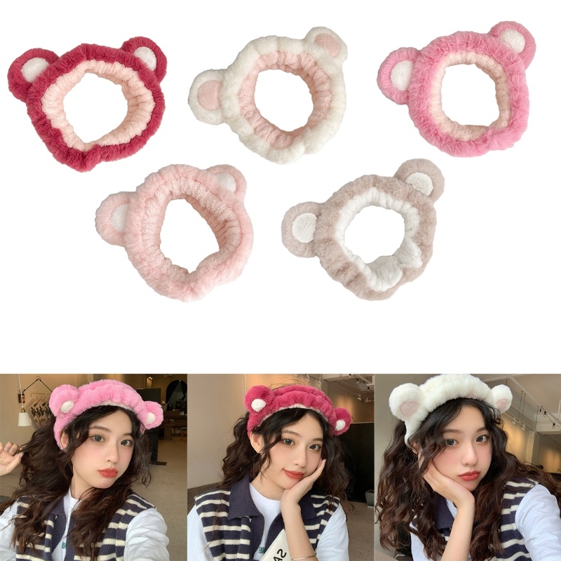 Băng Đô Tai Gấu Co Giãn Dễ Thương Dành Cho Nữ