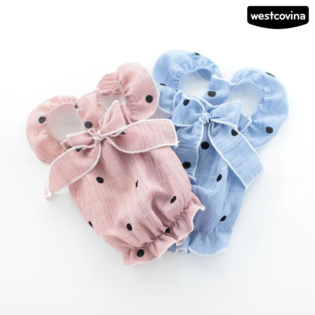 [COD]♝Đầm Công Chúa Xếp Ly Nhún Bèo Thoáng Khí Thắt Nơ Họa Tiết Chấm Bi Dễ Thương Cho Thú Cưng