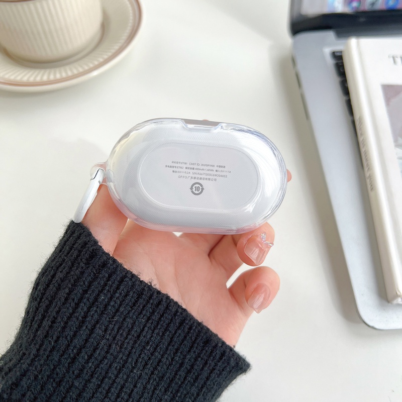 Vỏ tai nghe máy ảnh sáng tạo cho oppo enco buds gấu dễ thương phim hoạt hình tình yêu thỏ mềm tpu chống xước vỏ bảo vệ