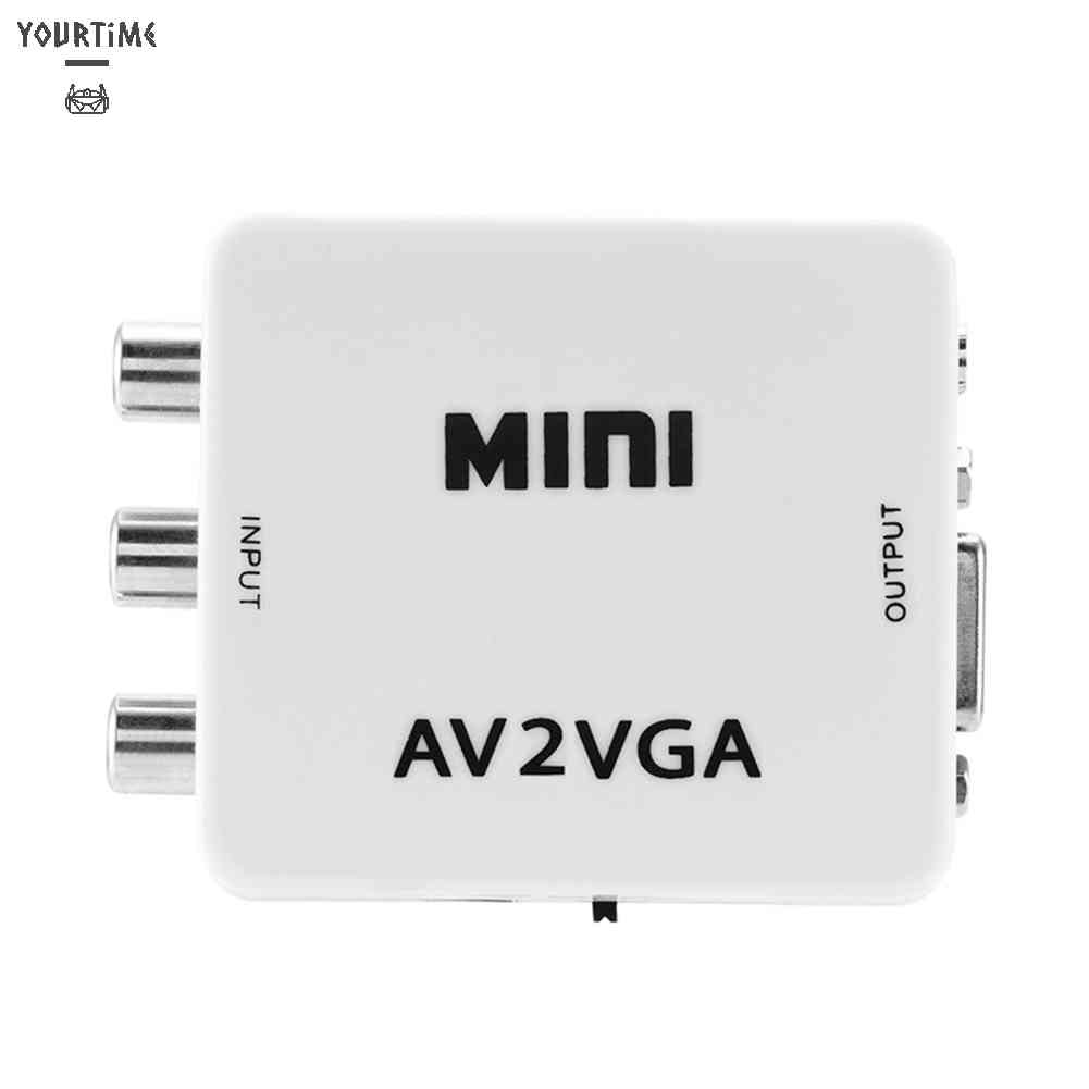 Bộ ChuyểN ĐổI Mini HD AV2VGA AV RCA CVBS Sang VGA Cho HDTV