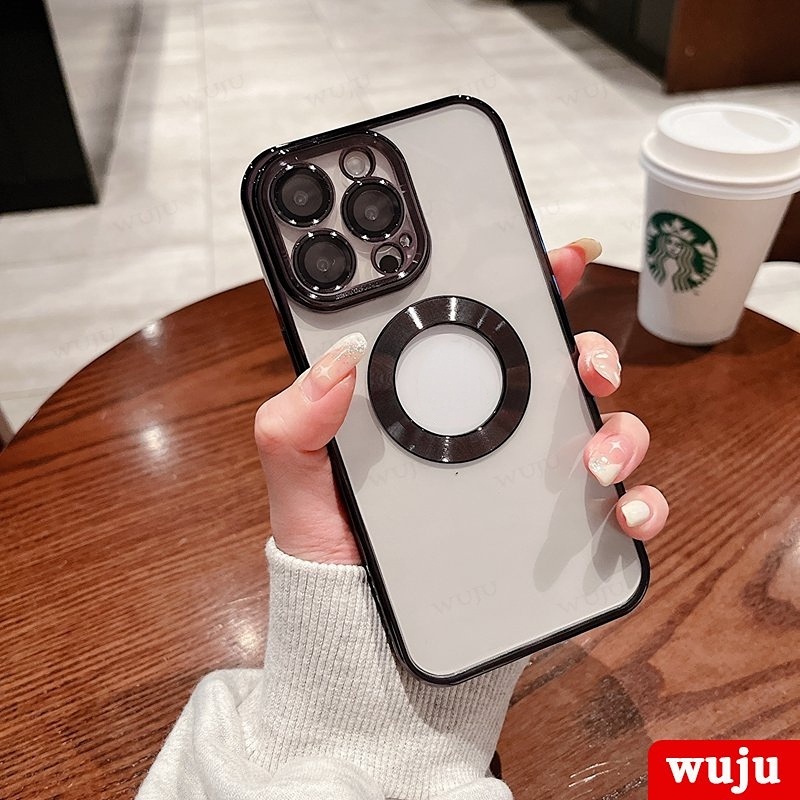 Ốp Điện Thoại Mềm Trong Suốt Chống Sốc Mạ Viền Sang Trọng Cho iPhone 14 13 12 11 Pro Max XR X XS 7 8 Plus
