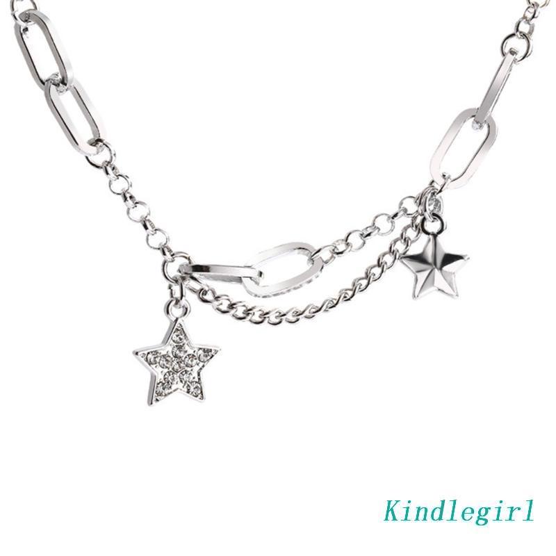 Dây Chuyền Choker Y2k Mặt Ngôi Sao Năm Cánh Thời Trang Cho Nữ