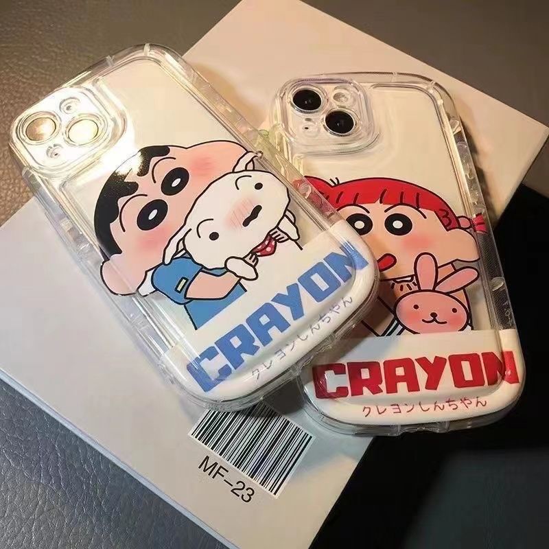 ✅Ốp Điện Thoại Mềm In Hoạt Hình Shin-Chan 2HXU Cho Iphone 14 / 13 12Promax xr x 7 / 8