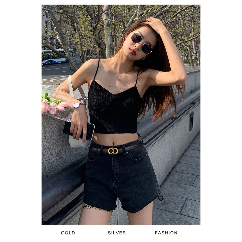 DIOR hai lớp da bò thắt lưng nhỏ chiều rộng 1.8cm trăm áo sơ mi quần jeans trang trí cho các cô gái thời trang