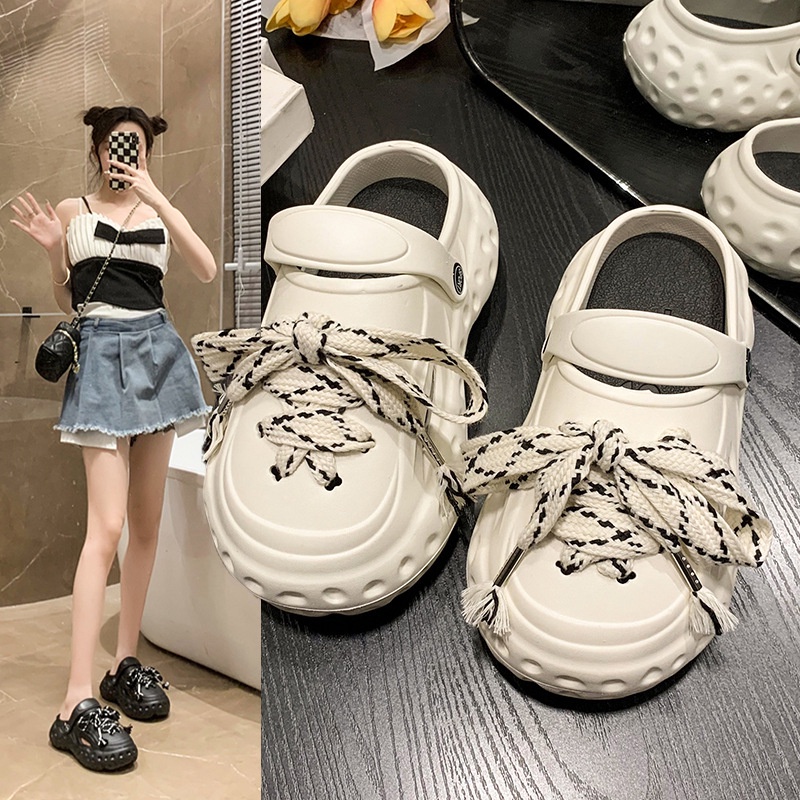 Giày RENBEN đế dày đục lỗ thời trang mùa hè cho nữ
