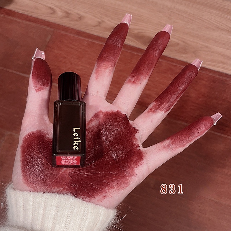 Son Môi Nhung Lì Tông Màu Hổ Phách / Nâu Thương Hiệu LEIKE