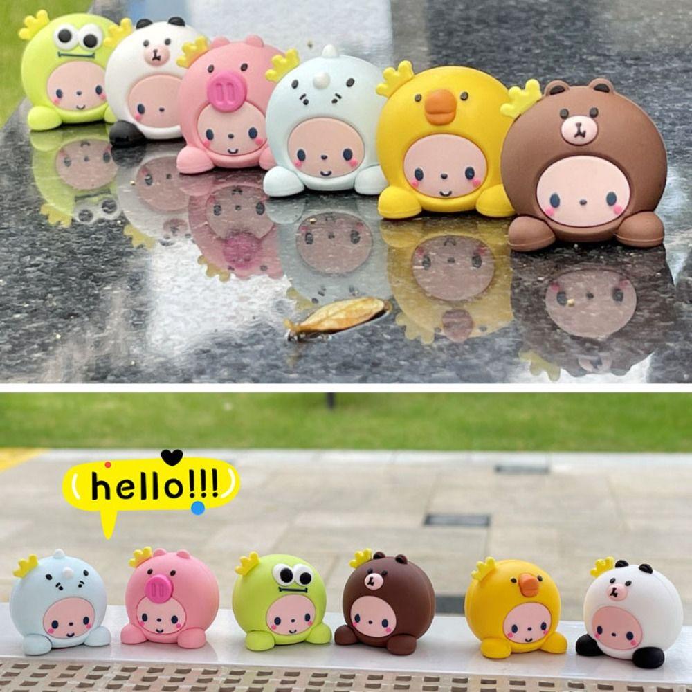 Mô Hình Đồ Chơi Chú Heo / Khỉ Đội Vương Miện Dễ Thương Dùng Trang Trí Tiểu Cảnh