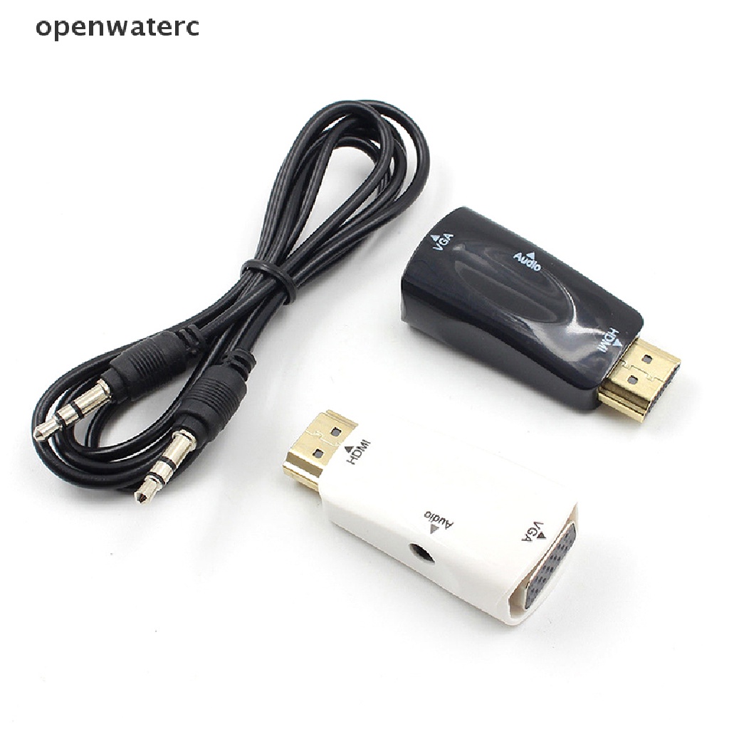 Cáp Chuyển Đổi HDMI Đầu Đực Sang VGA Đầu Cái 1080p 3.5mm Cho Máy Tính PC vn