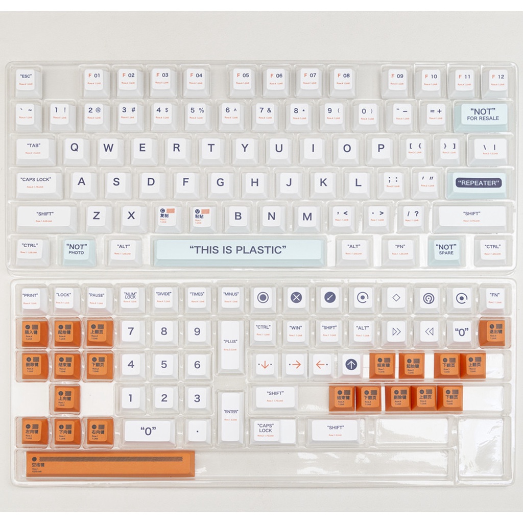 136 Phím Plastic Keycaps Cherry Profile Phong Cách Retro PBT Nhuộm Phụ Bàn Phím Cơ Keycap