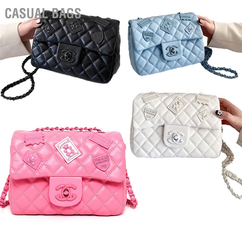 Casual Bags Túi Nữ Da PU Thời Trang Sang Trọng Dây Xích Có Thể Điều Chỉnh Đeo Vai Cho Công Việc Văn Phòng