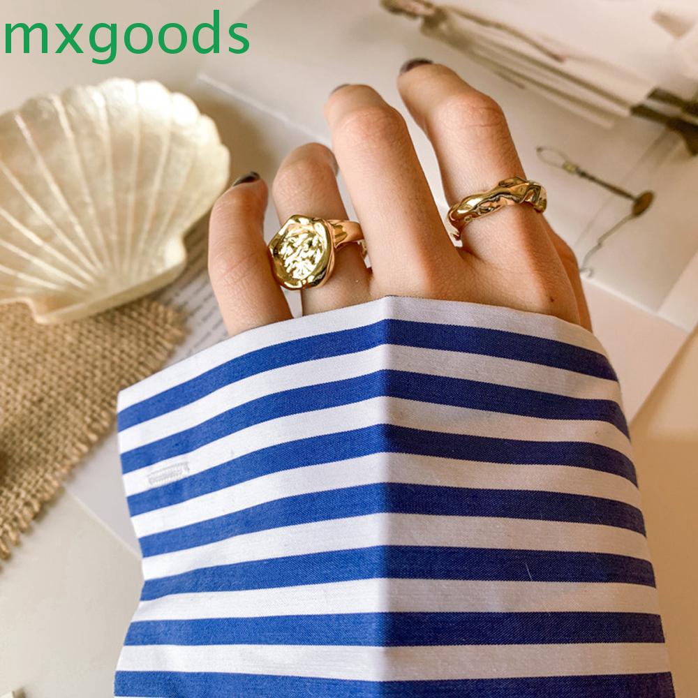 Set 5 Nhẫn Đeo Tay Kim Loại Phong Cách Retro Thời Trang Cho Nữ