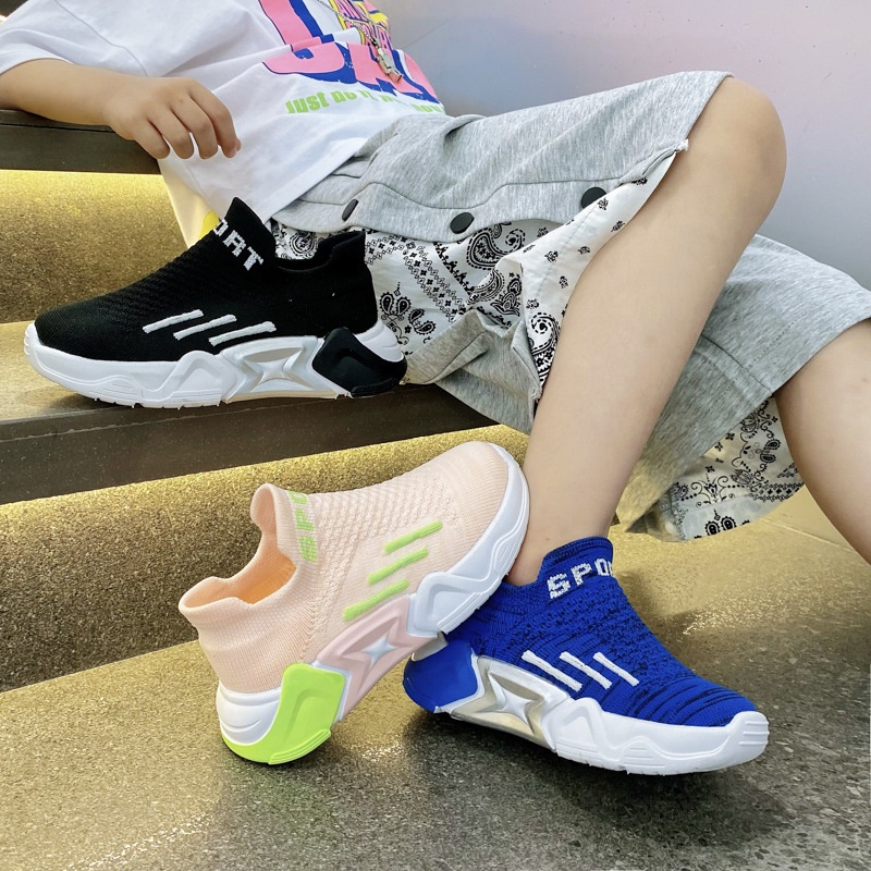 Bololo Giày Sneaker Thiết Kế Mới Thoáng Khí Năng Động Thời Trang Dành Cho Bé