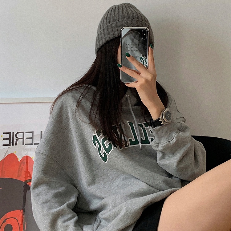 Hàng Có Sẵn Áo Hoodie Unisex Oversize Phong Cách Hàn Quốc