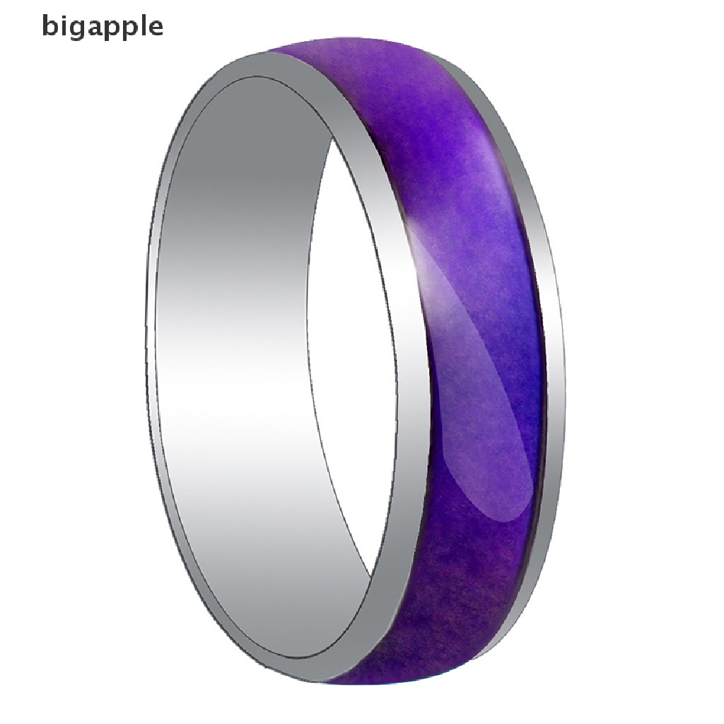 Bigapple Nhẫn Đơn Giản Màu Sắc Thay Đổi Theo Tâm Trạng Cảm Xúc Cảm Xúc Phong Cách Gothic Dành Cho Cặp Đôi RDG
