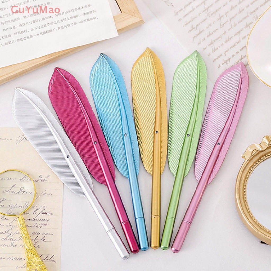 Bút Mực Gel Ngòi 0.5mm Hình Lông Vũ Dễ Thương