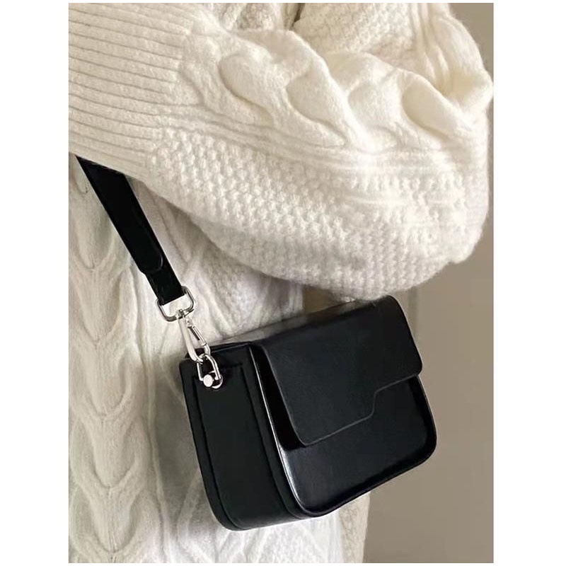 Ielgy Túi Đeo Vai Hình Vuông Màu Trắng Đựng Điện Thoại Phong Cách Vintage Thời Trang Dễ Phối Đồ Cho Nữ