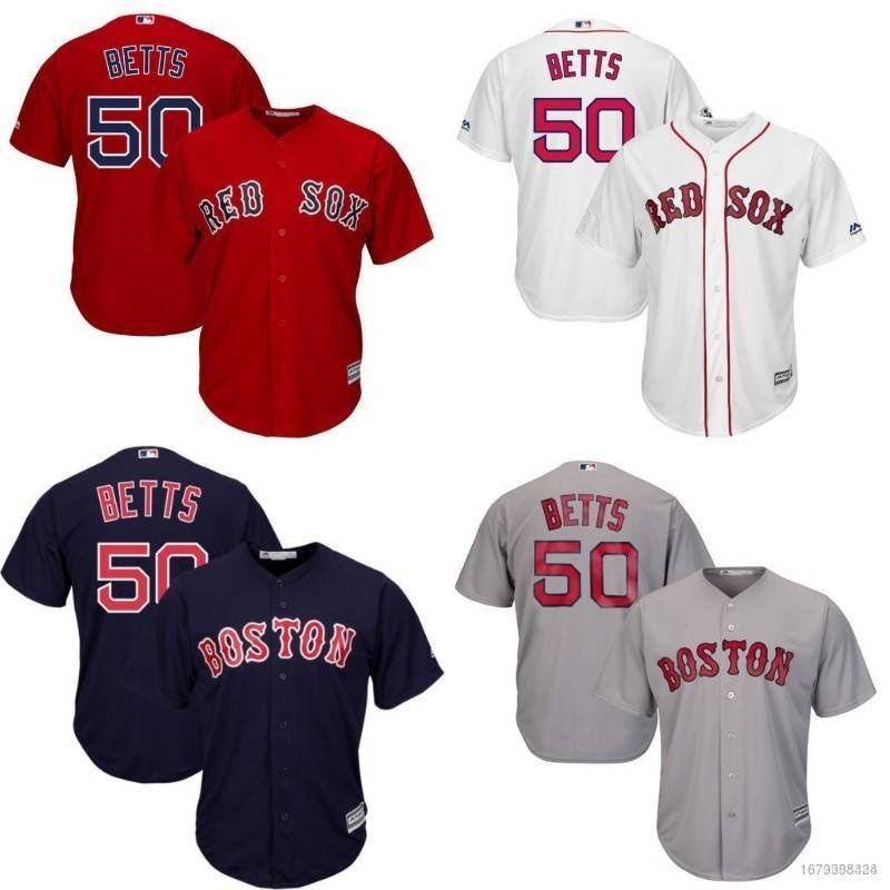 Áo Bóng Chày NP2 MLB Boston Red Sox Số 50 Mookie Betts Plus Size P