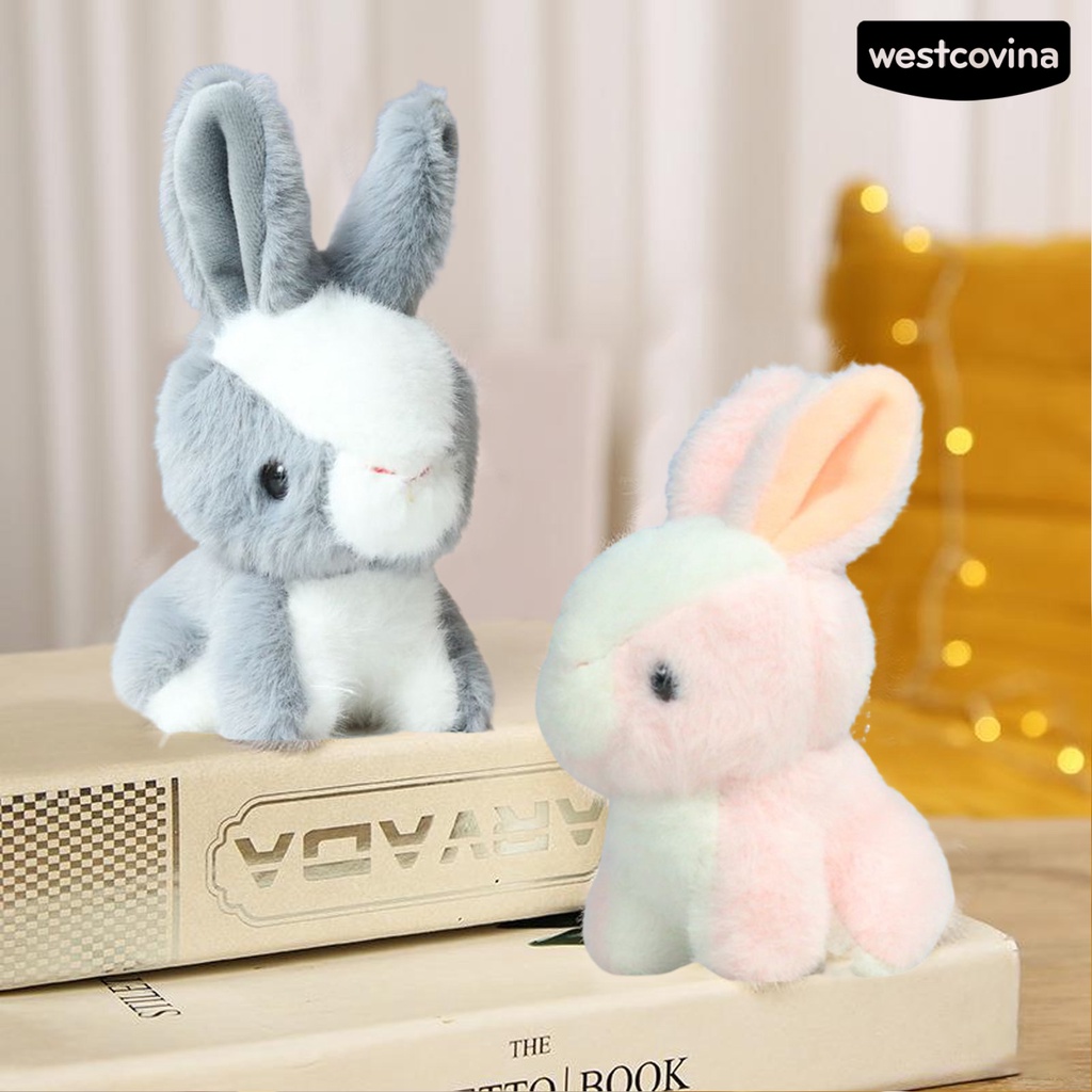 [COD]♋Thú Nhồi Bông Hình Thỏ Mắt 3D 14cm Mềm Mại Trang Trí Nhà Cửa