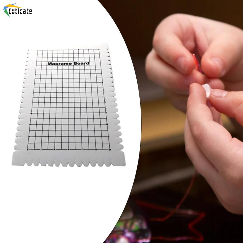 Bảng macrame gỗ Cuticate 6.29x9.64x0.78in thắt dây trang trí thủ công DIY