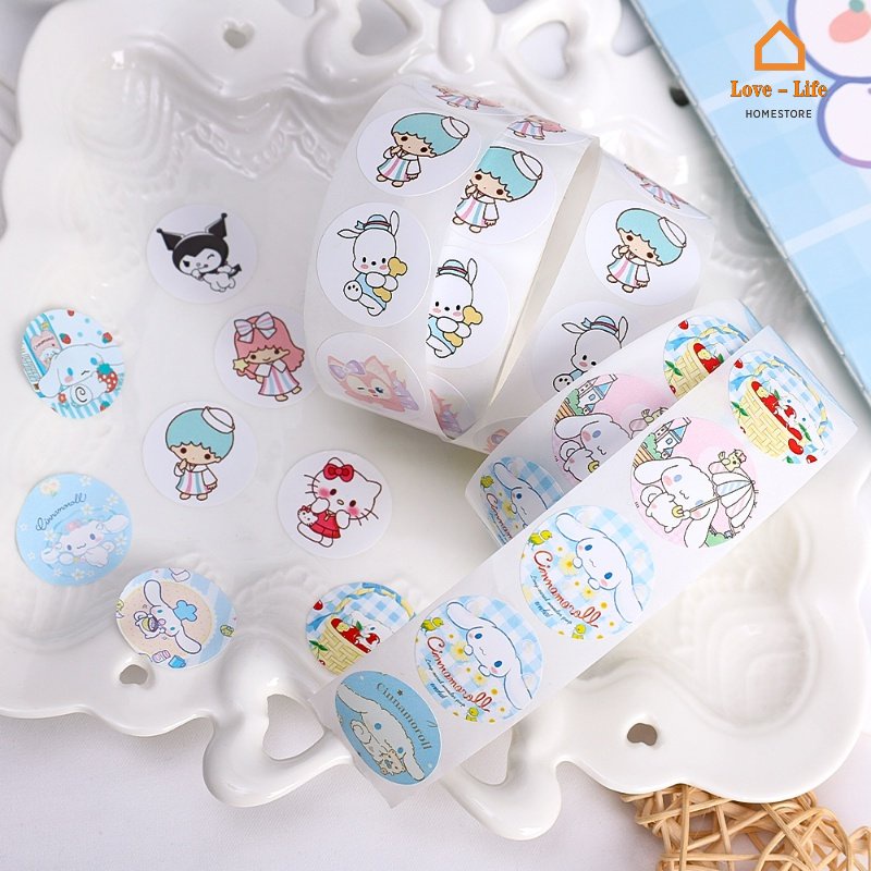 Bộ 500 Miếng Dán Hoạt Hình Dễ Thương Trang Trí Nhật Ký / Quà Tặng