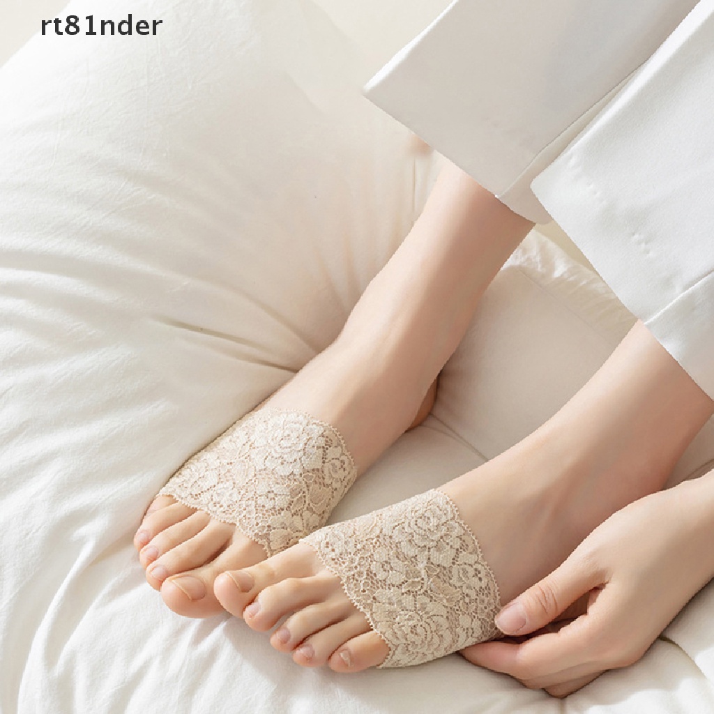 Rt Đôi Vớ Ren Lưới Mỏng Cổ Thấp Co Giãn Màu Trơn Đơn Giản Thời Trang Mùa Hè Cho Nữ