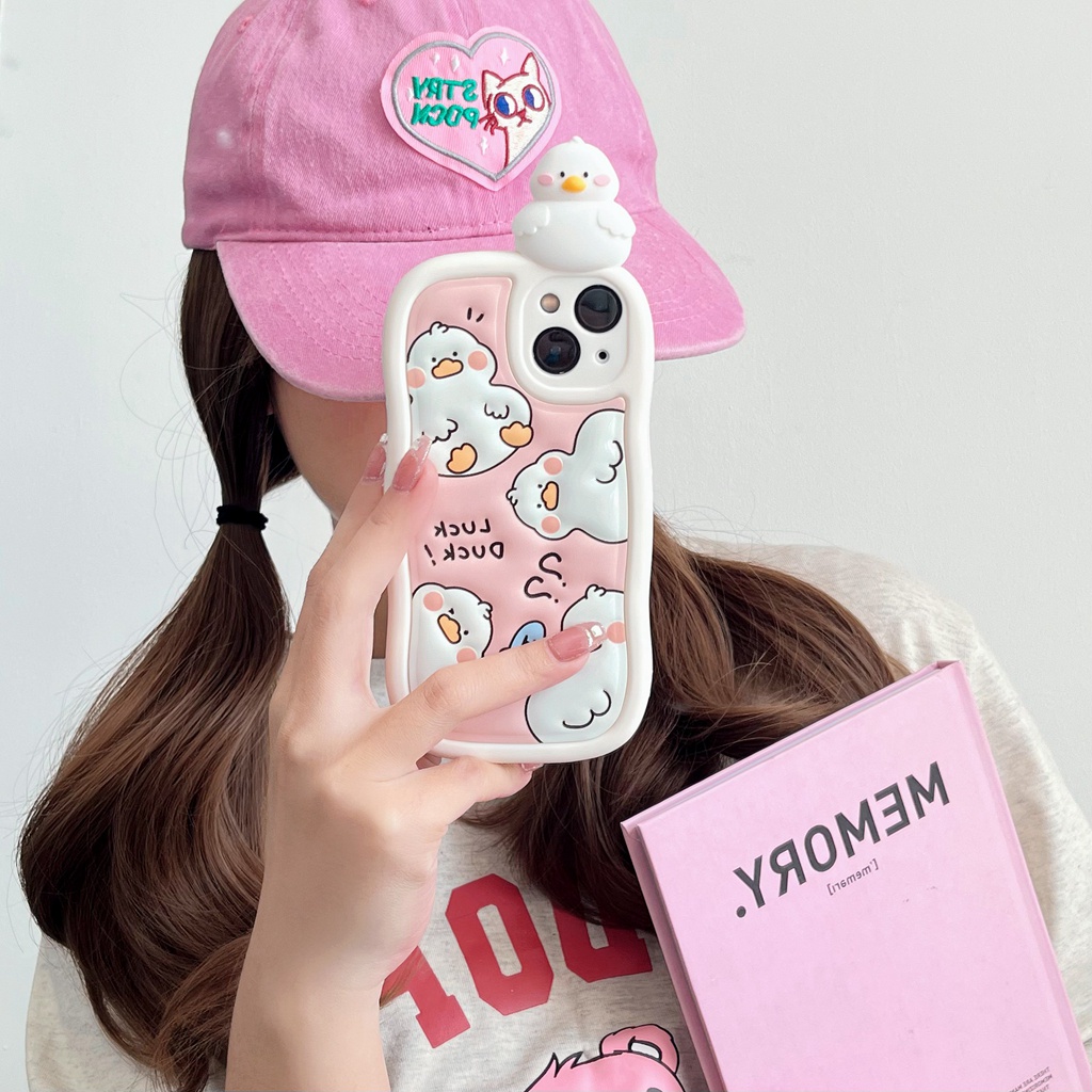 Ốp Điện Thoại Họa Tiết Hoạt Hình Chú Vịt Dễ Thương Cho Iphone 14 13pro Max11 Pro Max Xs Max X 12 Pro Max