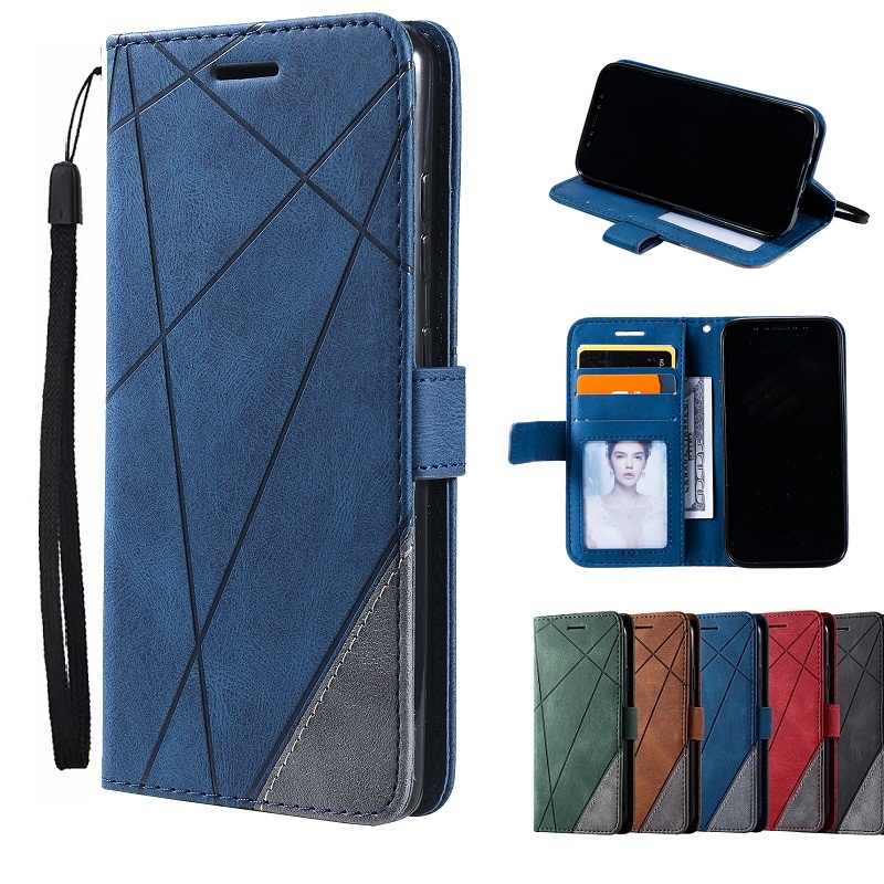 Bao Da Đối với iPhone 14 Pro Max 13 Pro 12 Thoại Nắp Lật Dạng Ví