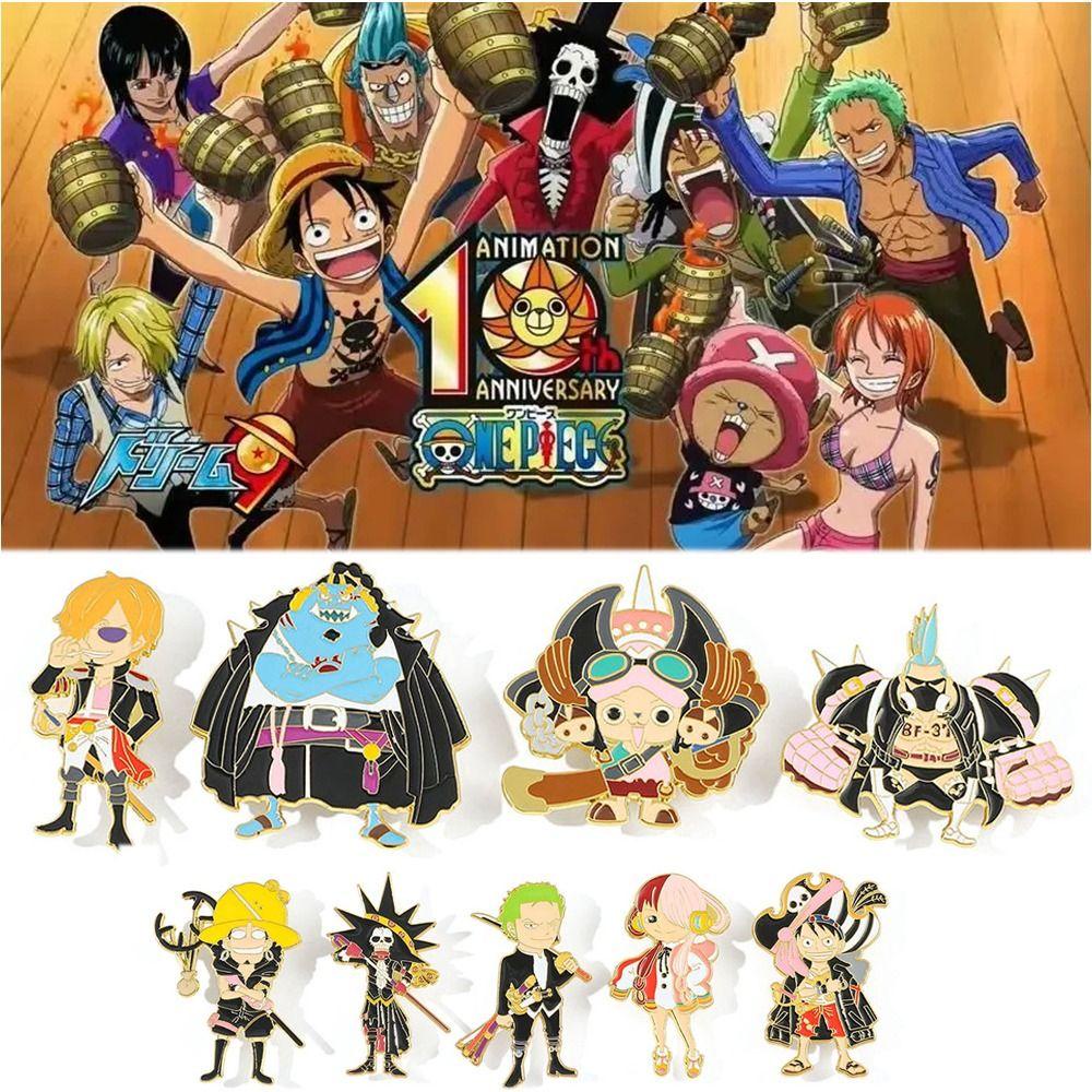Fallforbeauty Ghim Cài Áo Hợp Kim Sơn Hình Anime Luffy Cá Tính Dùng Làm Quà Tặng Hàng