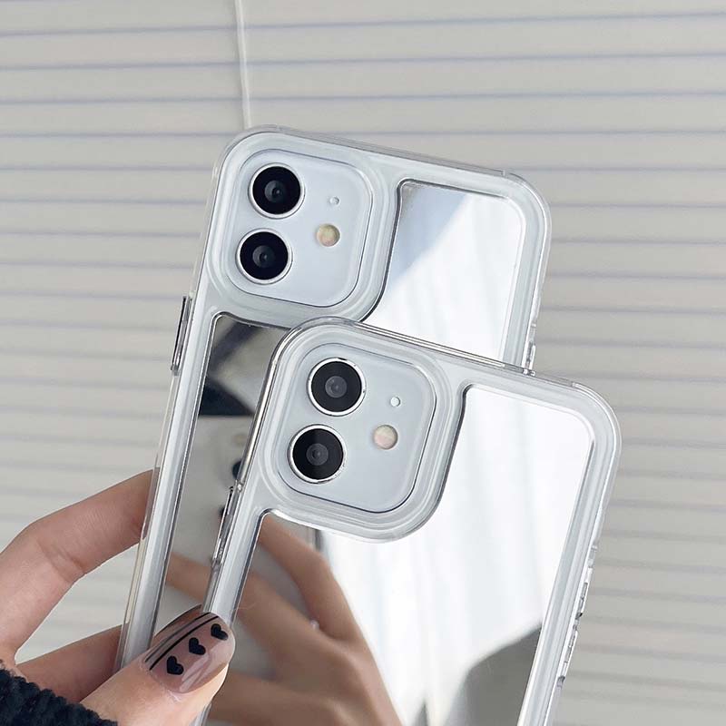 Ốp Điện Thoại TPU Silicon Mềm Chống Sốc Tráng Gương Cho iPhone 14 13 12 11 Pro Promax Plus X XS XR XSMAX