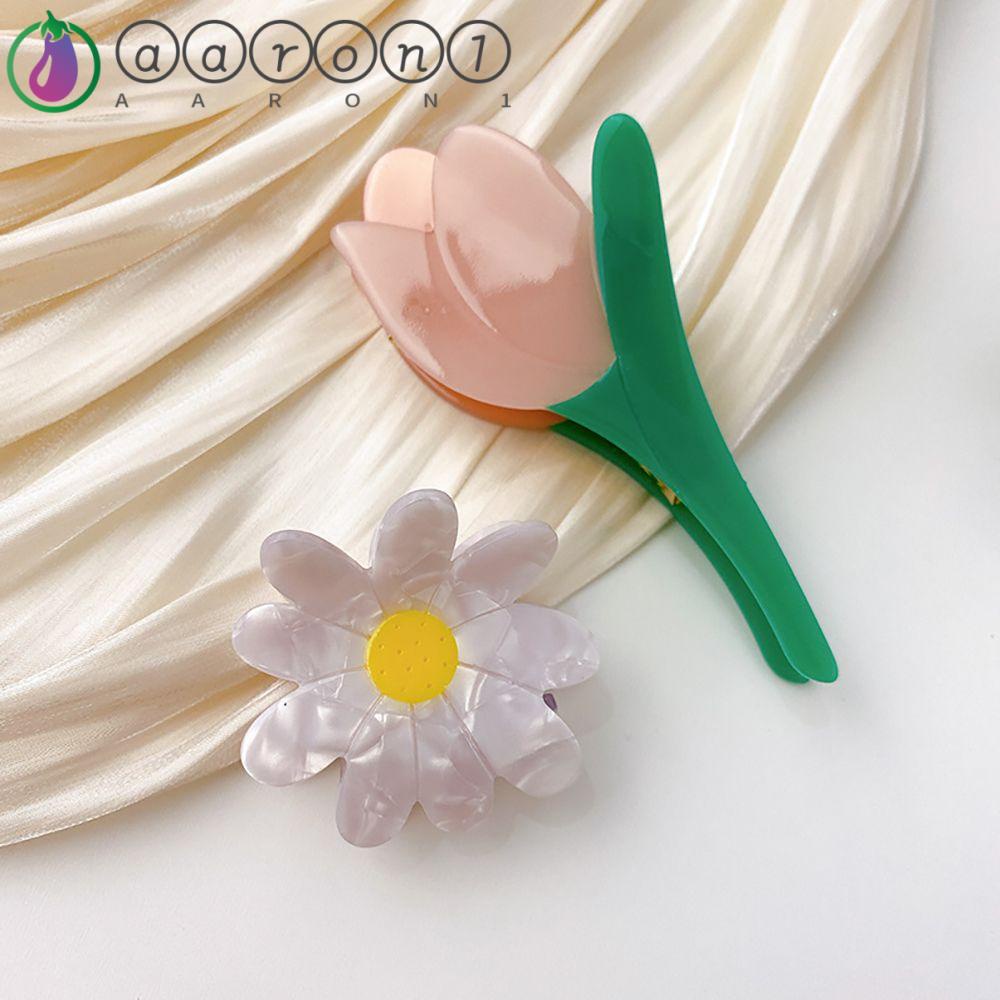 Aaron1 Kẹp Tóc Hình Hoa Tulip Ngọt Ngào Đáng Yêu Phong Cách Hàn Quốc Cho Nữ
