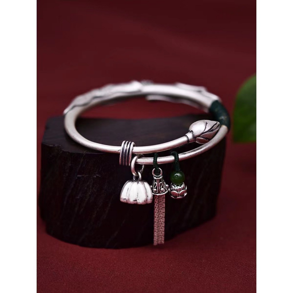 1 Vòng Tay Hoa Sen Handmade Phong Cách Dân Tộc Cổ Điển Thời Trang Cho Nữ