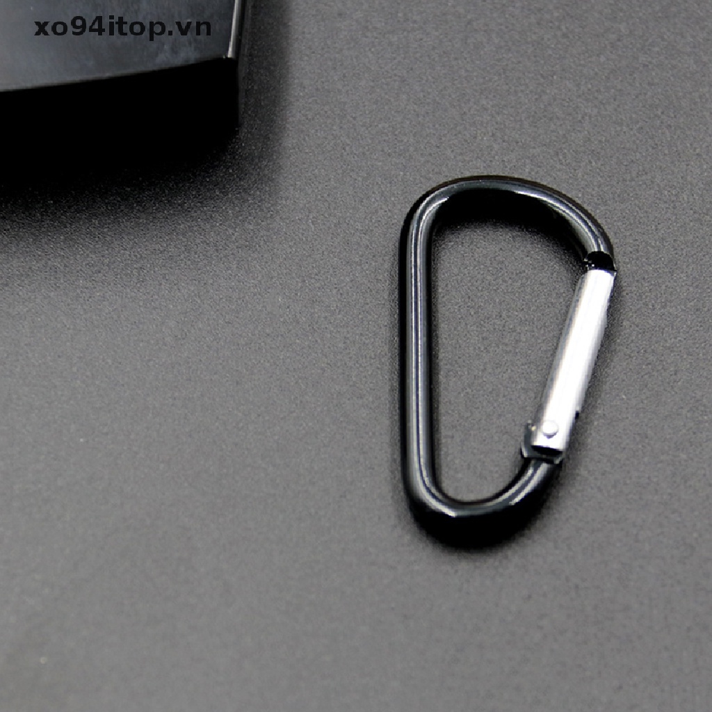 Set 10 Móc Khóa Carabiner Chữ D Bằng Hợp Kim Nhôm Đa Ứng Dụng