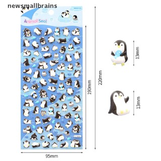Sticker dán trang trí nhật ký hình chim cánh cụt gấu trúc chim cánh cụt