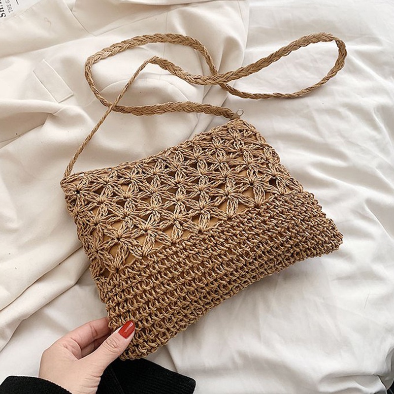 Ielgy Túi Đeo Chéo Vai Thiết Kế Rỗng Nhẹ Nhàng Phong Cách Kỳ Nghỉ Cho Nữ