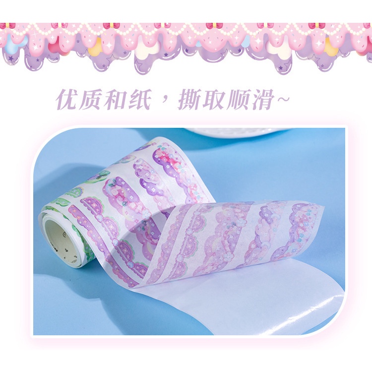 Băng Keo Giấy Dán Khung Lều Hoạt Hình Nhỏ Và Tươi Mới Đa Năng