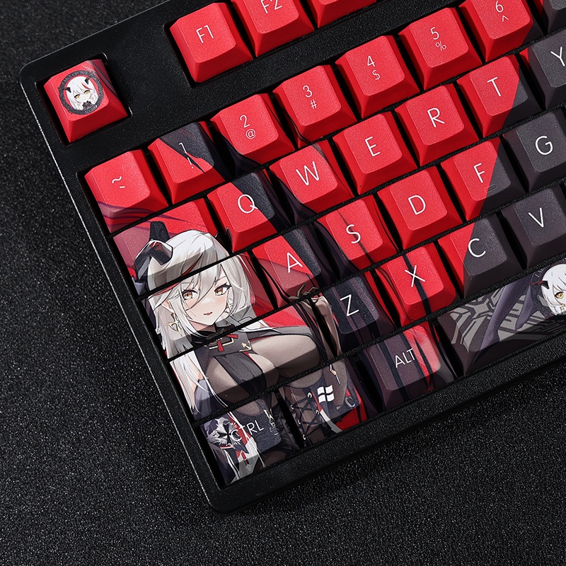 Azur Lane Keycaps Cherry Profile Anime PBT Dye Sub Cơ Keycap
