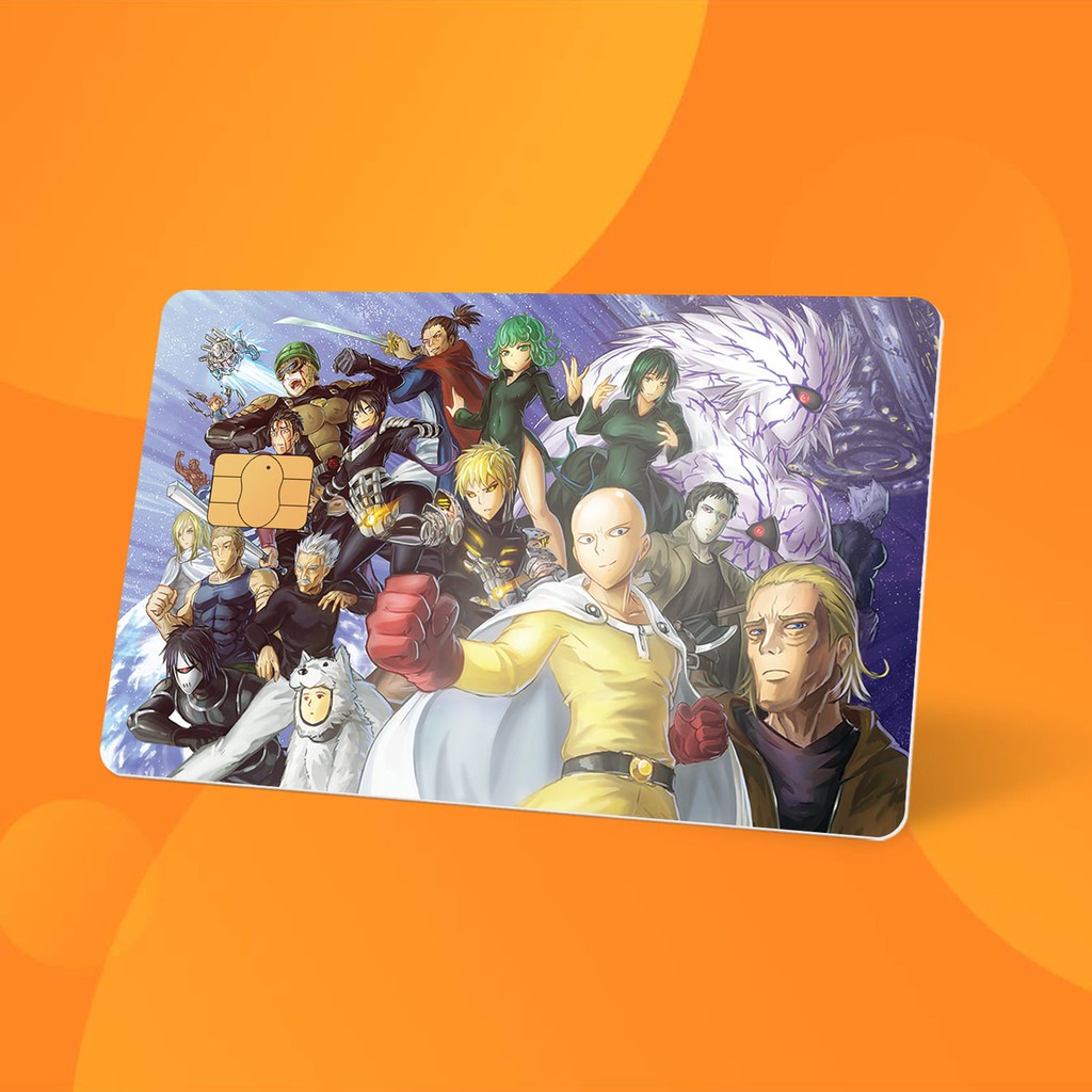 Miếng Dán Thẻ Card ONE PUNCH MAN | SKIN ATM, Thẻ Chung Cư Trang Trí - Chất Liệu Decal Vinyl Chống Nước