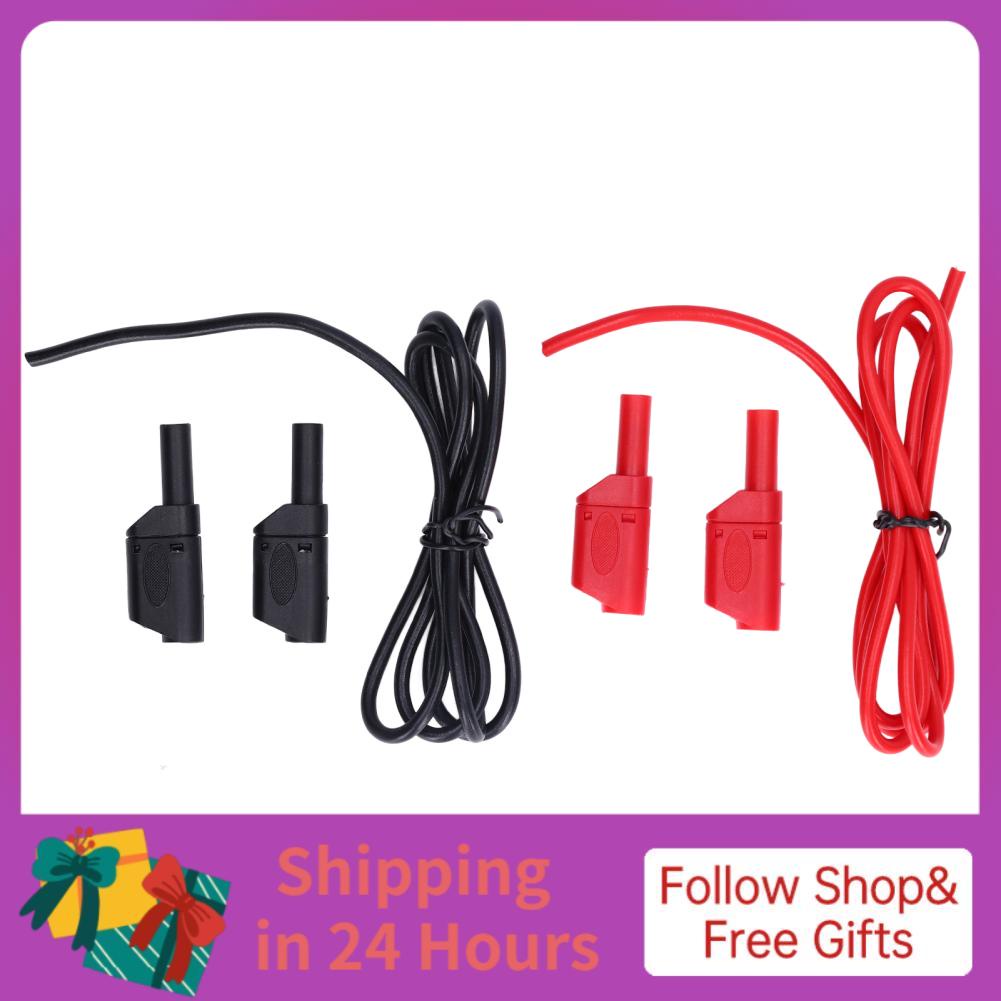Iuxishop Bananas Plug Testing Cable Firm Connection 32A 1000V Banana Test Lead Male To Male for Battery