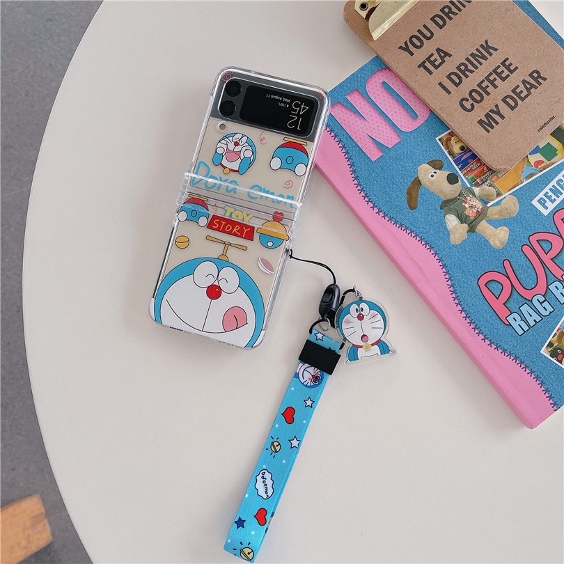 Ốp Điện Thoại PC Cứng Hoạt Hình Doraemon Cho Samsung Galaxy Z Flip 3 Z Flip 4 W23 ZFlip3 ZFlip4
