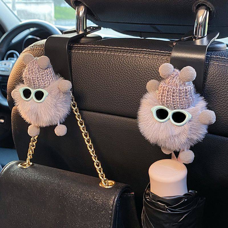 Small Briquette Car Backrest Hook Cute Car Seat Multifunctional Storage Front Row Rear Row Car Interior Decoration TujP