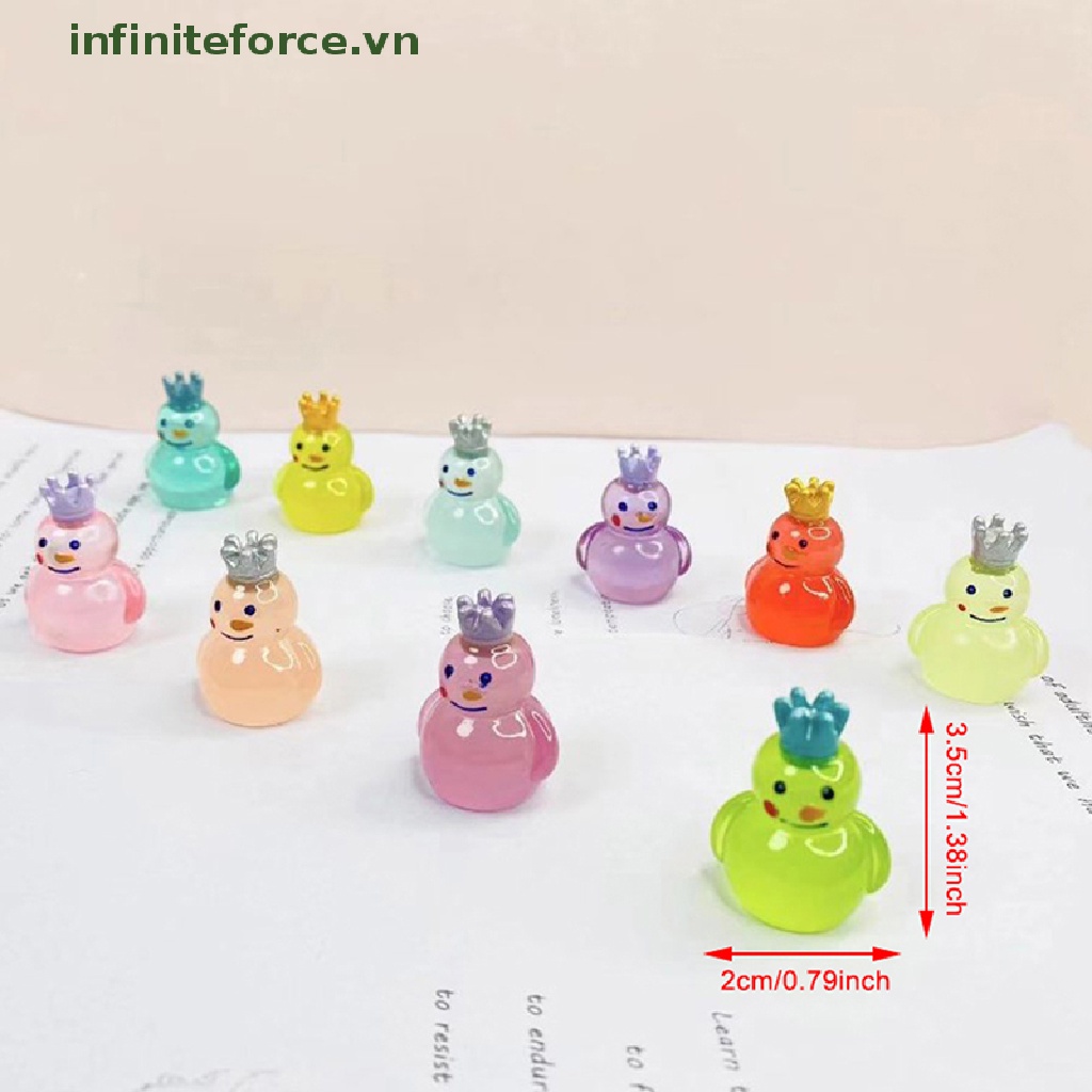 Mô Hình Vua Tuyết Nhỏ Trong Suốt Nhiều Màu Trang Trí Cho Nhà Búp Bê