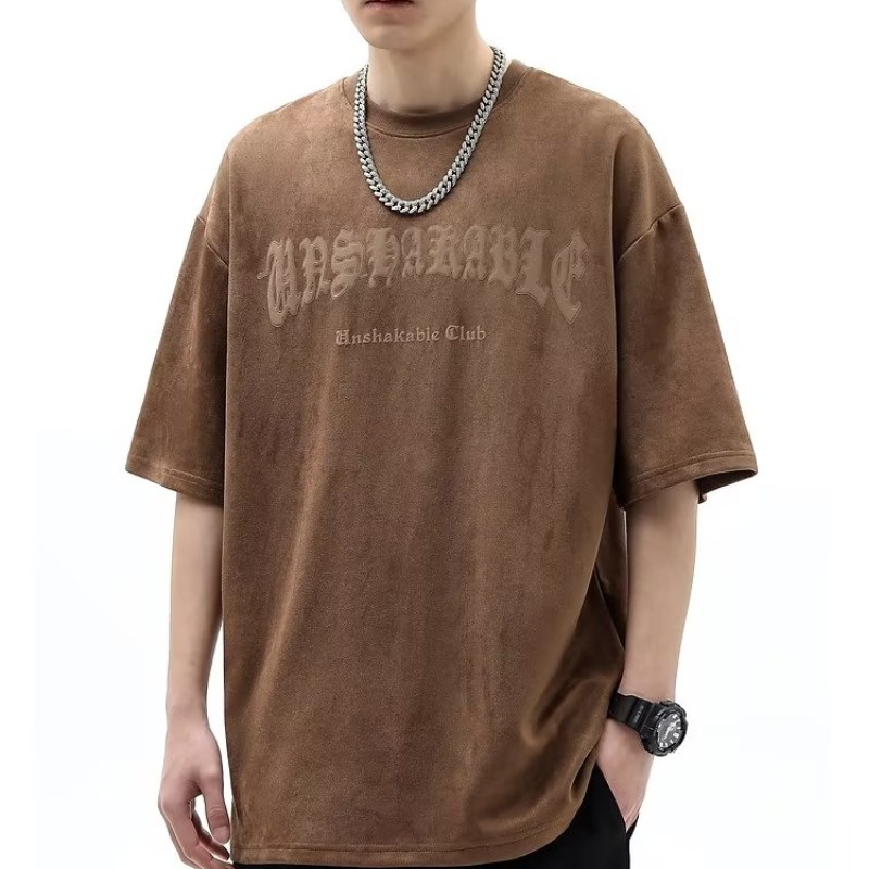 Áo Thun Tay Ngắn Cổ Tròn In Hình Phong Cách Hip hop Đường Phố Mỹ Thời Trang Mùa Hè Cho Nam Và Nữ