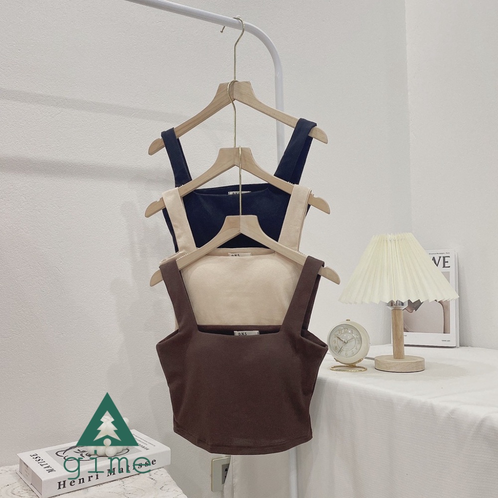 Áo 2 dây bản to , áo 2 dây croptop  chất Zip cao cấp co dãn 4 chiều màu đen màu trắng - không mút