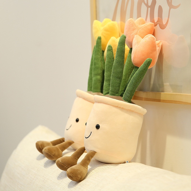 Búp Bê Nhồi Bông Hình Hoa tulip Trang Trí Nhà Cửa
