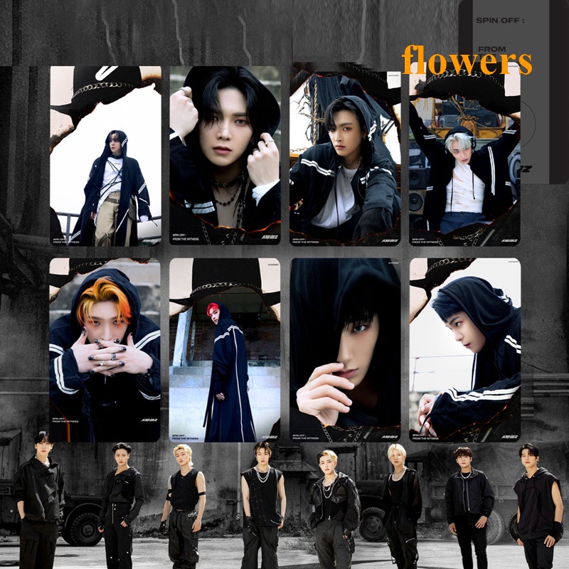 Set 8 Tấm Thẻ Sưu Tầm Các Thành Viên Nhóm Nhạc ATEEZ Guerrilla